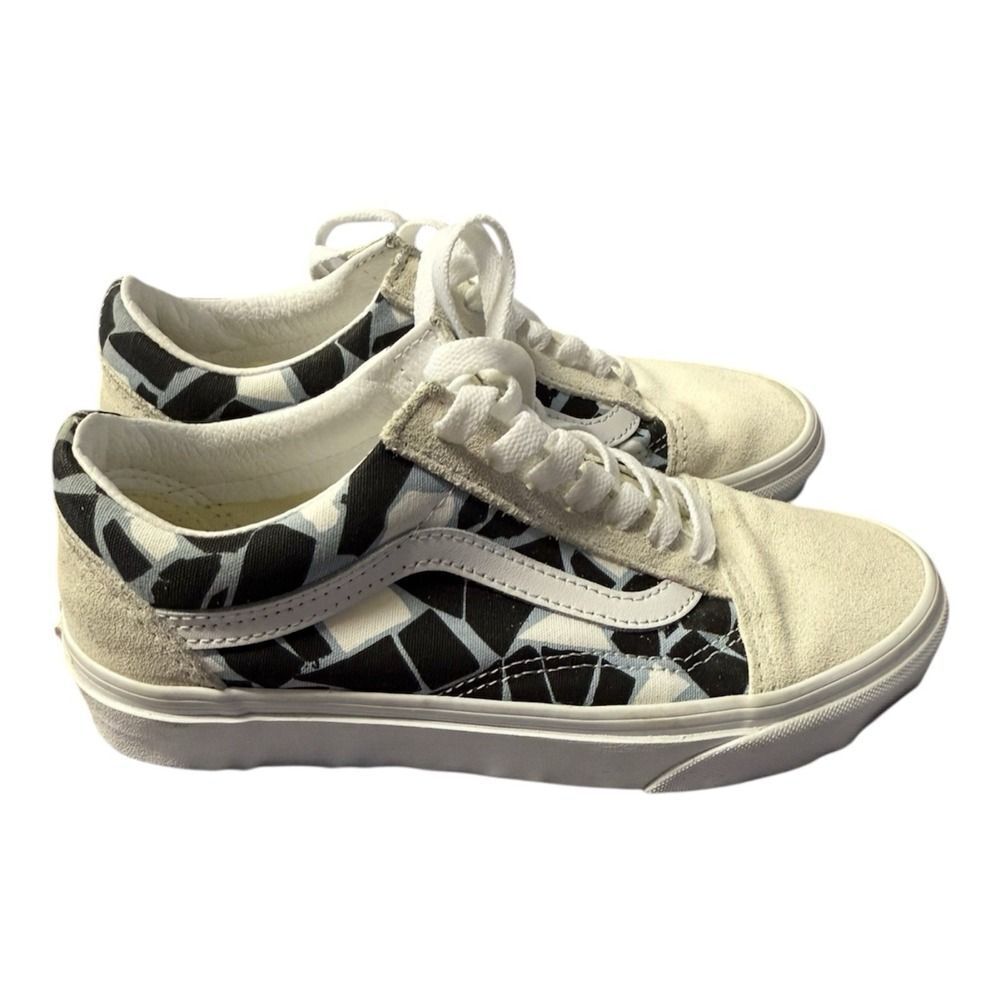 Vans Women's Era Mosaic Checkerboard Leather / Suede Canvas Sneaker. Sz 6